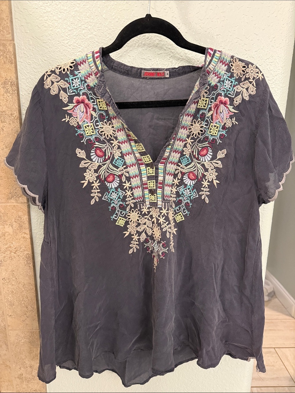 Johnny Was Livana Embroidered Tunic M